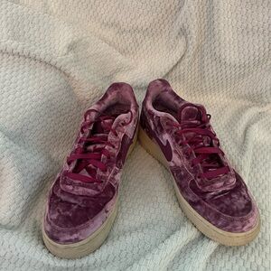 Nike Air 7y , euro size 40 crushed velvet fuschia sneakers, fits women size 8.5